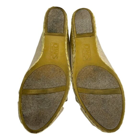 Chaps Womens Dakoda Khaki Chambray Fabric Espadrille Wedge Sandal US Size‎ 9.5 - Picture 9 of 12